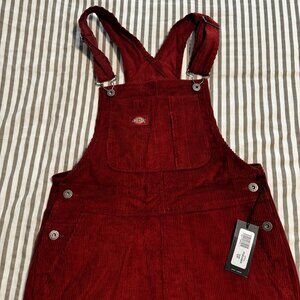 Womens Dickies Coduroy Bib Overalls
